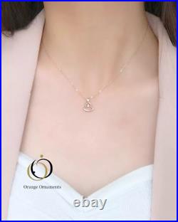 925 Silver Round Cut Moissanite Christmas Tree Necklace, 0.25ctw Holiday Jewelry