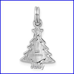 925 Sterling Silver Christmas Tree Necklace Charm Pendant