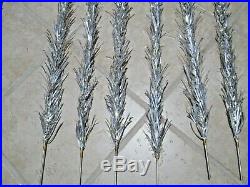 ALUMINUM CHRISTMAS PINE TREE PECO MODEL 5-2724 DELUXE 7 FT, SILVER WithPOM P