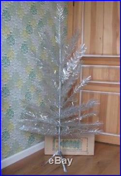 ARTIFICIAL CHRISTMAS TREE Vintage Russian FAUX FIR TREE Xmas USSR Colour Silver