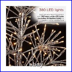 Alpine Corporation CRD111S-SL Festive Silver Christmas LED Lights, Artificial
