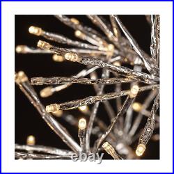 Alpine Corporation CRD111S-SL Festive Silver Christmas LED Lights, Artificial