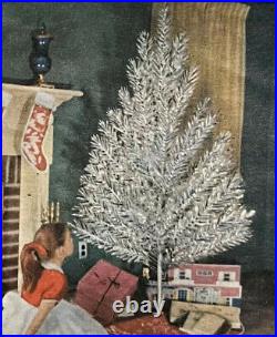 Aluminum Christmas Tree 6 1/2 ft. 100 branches In Sleeves Silver Forest Complete