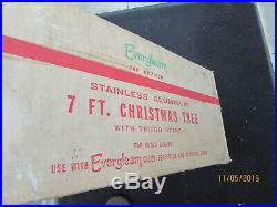 Aluminum Specialty Co Evergleam Deluxe 100 Branch 7 FT CHRISTMAS TREE with Box