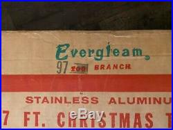 Aluminum Specialty Co Evergleam Deluxe 97 Branch 7 FT CHRISTMAS TREE with Box