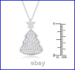 Amazing Christmas Tree Drop In 925 Sterling Silver With Micro Pave CZ Pendant