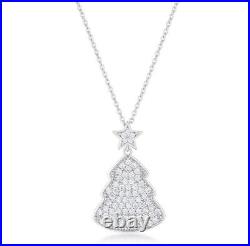 Amazing Christmas Tree Drop In 925 Sterling Silver With Micro Pave CZ Pendant