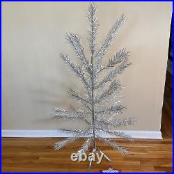 Antique Aluminum Specialty 4 Ft Aluminum Christmas Tree With Original Box