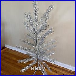 Antique Aluminum Specialty 4 Ft Aluminum Christmas Tree With Original Box