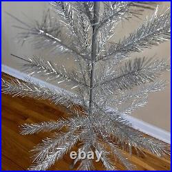 Antique Aluminum Specialty 4 Ft Aluminum Christmas Tree With Original Box