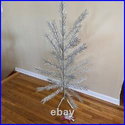 Antique Aluminum Specialty 4 Ft Aluminum Christmas Tree With Original Box