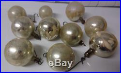 Antique Mercury Glass Silver Balls Christmas Feather Tree Ornaments Germany