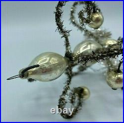 Antique Mercury Glass Silver Wrapped Christmas tree topper