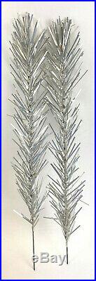 Artificial 6 1/2 Ft. Silver Glow Vintage Aluminum Christmas Tree with Stand