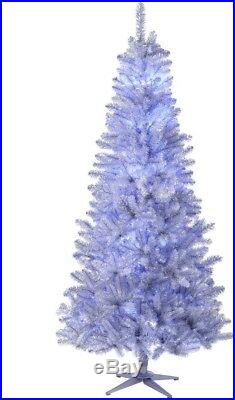 Artificial Christmas Tree 7.5 Ft. Prelit Color Changing Light Aluminum Plug-In