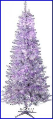 Artificial Christmas Tree 7.5 Ft. Prelit Color Changing Light Aluminum Plug-In