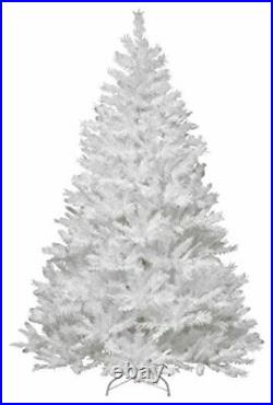 Artificial Christmas Tree Includes Stand White With Silver Glitter