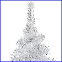 Artificial Christmas Tree with LEDs&Ball Set Silver 94.5 PET