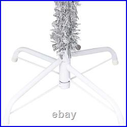 Artificial Christmas Tree with LEDs&Ball Set Silver 94.5 PET