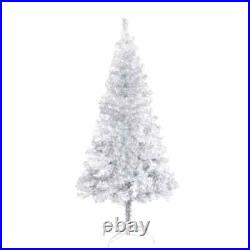 Artificial Christmas Tree with LEDs & Stand Silver 59.1 PET vidaXL