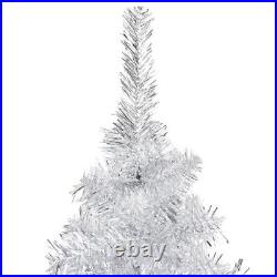 Artificial Christmas Tree with Stand Silver 47.2inch PET