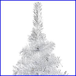 Artificial Christmas Tree with Stand Silver 8 ft PET