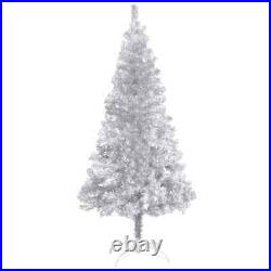 Artificial Christmas Tree with Stand Silver 8 ft PET vidaXL