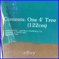 BRAND NEW IN BOX VTG Joybrite 4 Ft. Silver Tinsel Canadian Pine Christmas Tree