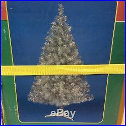 BRAND NEW IN BOX VTG Joybrite 4 Ft. Silver Tinsel Canadian Pine Christmas Tree