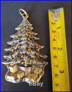 BUCCELLATI Sterling Silver Christmas Ornament 1989 Christmas Tree EXCELLENT