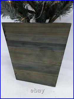 Balsam Hill 4' Silver White Spruce Pot Tree 33 wide Pre-lit New Box Open