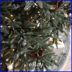 Balsam Hill Artificial Christmas Tree Aspen Silver Fir 7.5' LED Lights