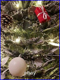 Barbara King 6' Pre-Lit Decorator Pop Up Tree with PoinsettiasGreen/White/Red