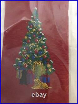 Ben Silver Brand Christmas Tie with Christmas Tree Design in Red