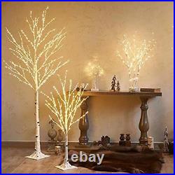 Birchlitland Lighted Birch Tree 6FT 330L Warm White Fairy Lights, White Twig Tre