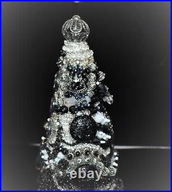 Black Rhinestone Tree 16 Inches Tall Black White Silver Beautiful