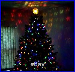 Bradford Christmas Tree Star Vintage Celestial Rotating Topper Animated Lot 4