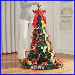 BrylaneHome Christmas Fully Decorated Pre-Lit 7 1/2' Pop-Up Christmas Tree