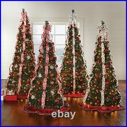 BrylaneHome Christmas Fully Decorated Pre-Lit 7 1/2' Pop-Up Christmas Tree