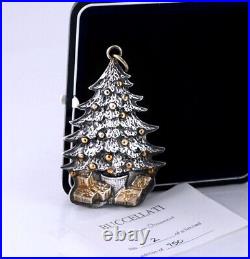 Buccellati 1989 Christmas Tree Sterling Silver Christmas Ornament