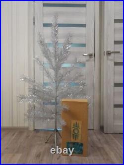 CHRISTMAS. SILVER FIR-TREE. Vintage Artificial Aluminum. CHRISTMAS TREE USSR