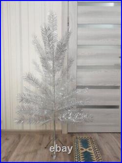 CHRISTMAS. SILVER FIR-TREE. Vintage Artificial Aluminum. CHRISTMAS TREE USSR