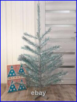 CHRISTMAS. SILVER FIR-TREE. Vintage Artificial Aluminum. CHRISTMAS TREE USSR