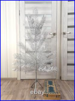 CHRISTMAS. SILVER FIR-TREE. Vintage Artificial Aluminum. CHRISTMAS TREE USSR