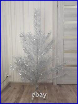 CHRISTMAS. SILVER FIR-TREE. Vintage Artificial Aluminum. CHRISTMAS TREE USSR