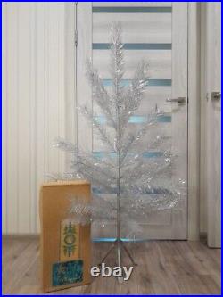 CHRISTMAS. SILVER FIR-TREE. Vintage Artificial Aluminum. CHRISTMAS TREE USSR