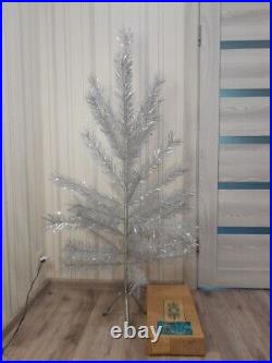 CHRISTMAS. SILVER FIR-TREE. Vintage Artificial Aluminum. CHRISTMAS TREE USSR