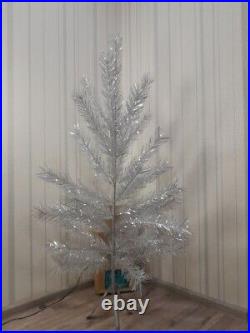 CHRISTMAS. SILVER FIR-TREE. Vintage Artificial Aluminum. CHRISTMAS TREE USSR