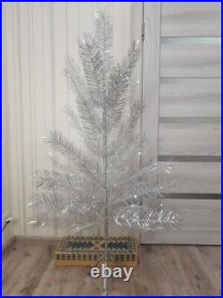 CHRISTMAS. SILVER FIR-TREE. Vintage Artificial Aluminum. CHRISTMAS TREE USSR