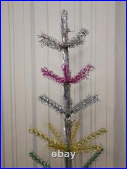 CHRISTMAS. SILVER FIR-TREE. Vintage Artificial Aluminum. RARE. CHRISTMAS TREE USSR